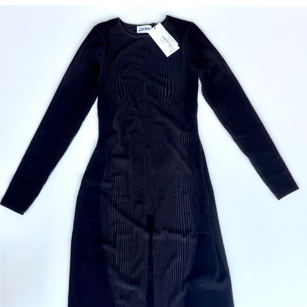 Jean Paul Gaultier Morphing Pinstripes Long Dress - Picture 6 of 6